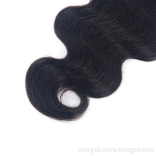 Cheap company direct price body wave natural color human hair closure
